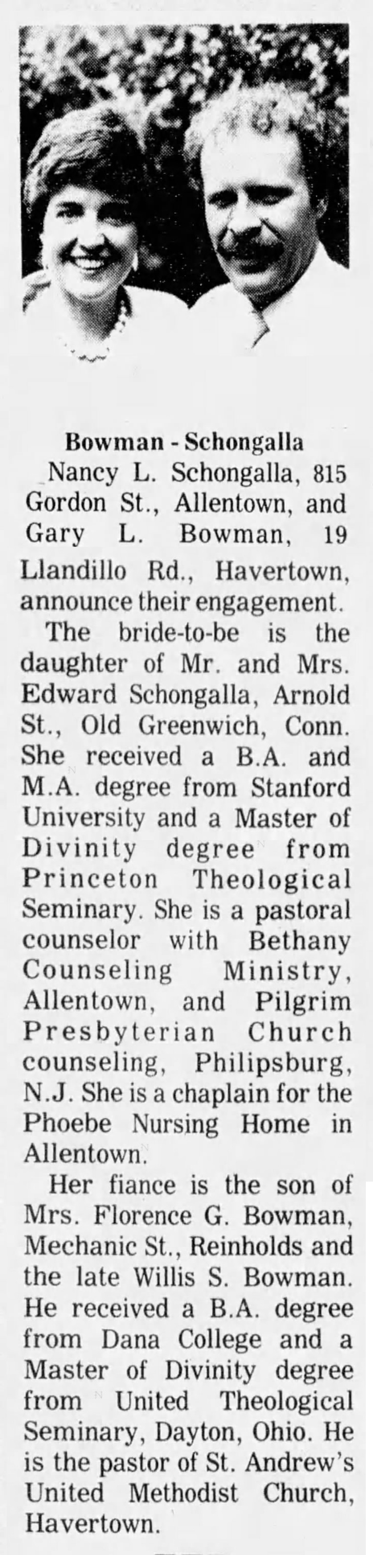 Gary Bowman engaged